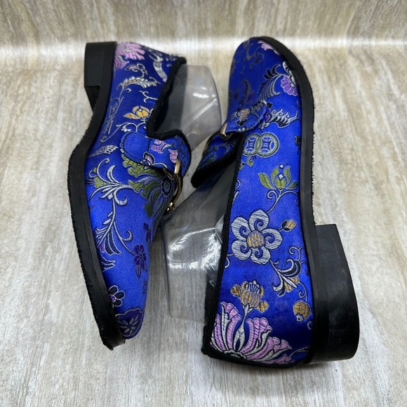 Urban Outfitters UO Sean Floral Belgian Loafer Mens 11 Blue Slip On Horse‎ Bit main image 7